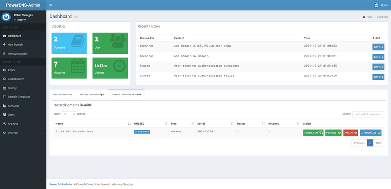 Datei:PowerDNS-Admin Homepage - Reverse Lookup.png